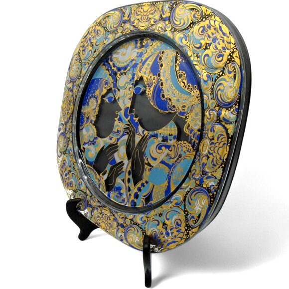 ROSENTHAL Bjorn Wiinblad The Annunciation Christmas Wall Plate 1977 Signed Vinta - Picture 4 of 12